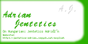 adrian jentetics business card